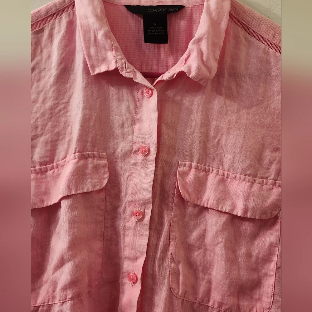 Pink‎ Button-Up Shirt
